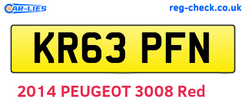KR63PFN are the vehicle registration plates.