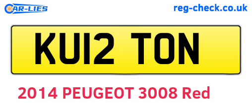 KU12TON are the vehicle registration plates.