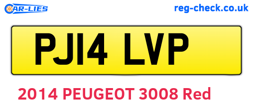 PJ14LVP are the vehicle registration plates.