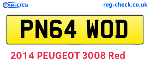 PN64WOD are the vehicle registration plates.