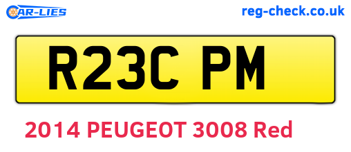 R23CPM are the vehicle registration plates.