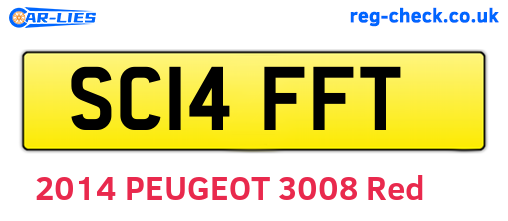 SC14FFT are the vehicle registration plates.