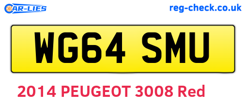 WG64SMU are the vehicle registration plates.