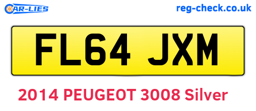 FL64JXM are the vehicle registration plates.