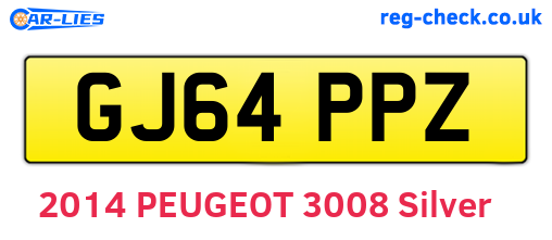 GJ64PPZ are the vehicle registration plates.