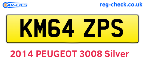KM64ZPS are the vehicle registration plates.