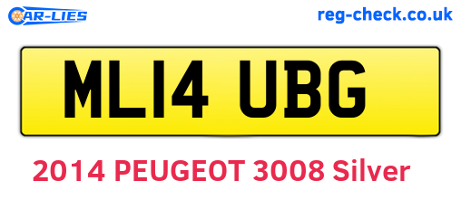 ML14UBG are the vehicle registration plates.