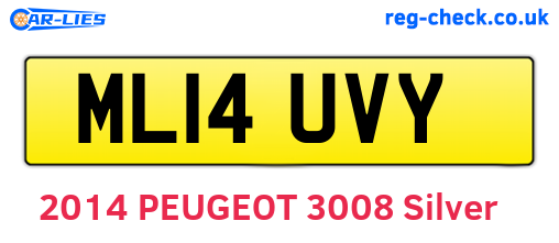 ML14UVY are the vehicle registration plates.
