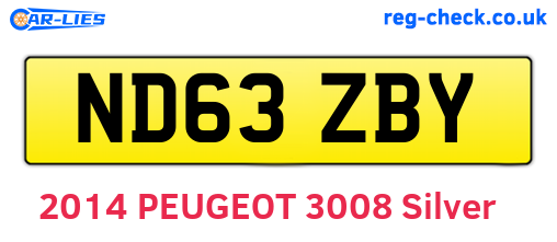 ND63ZBY are the vehicle registration plates.