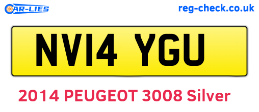 NV14YGU are the vehicle registration plates.