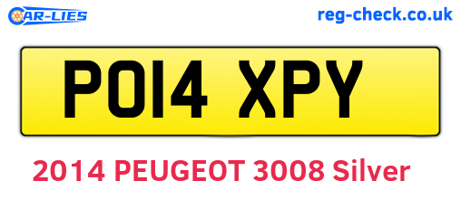PO14XPY are the vehicle registration plates.