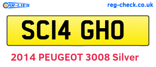 SC14GHO are the vehicle registration plates.