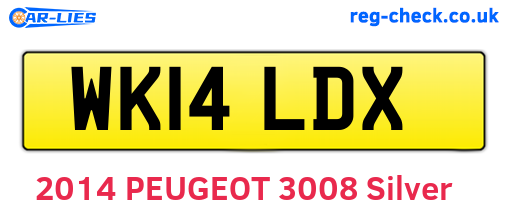 WK14LDX are the vehicle registration plates.