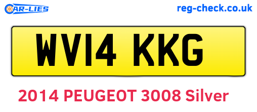 WV14KKG are the vehicle registration plates.