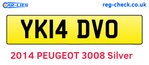 YK14DVO are the vehicle registration plates.