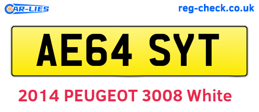 AE64SYT are the vehicle registration plates.