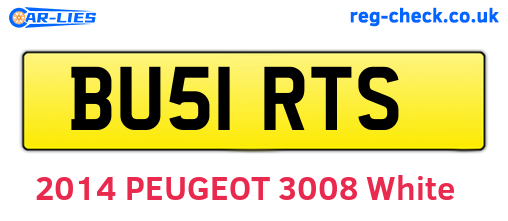 BU51RTS are the vehicle registration plates.