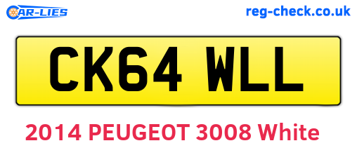 CK64WLL are the vehicle registration plates.