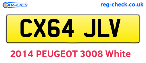 CX64JLV are the vehicle registration plates.