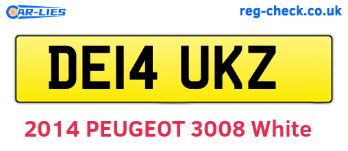 DE14UKZ are the vehicle registration plates.