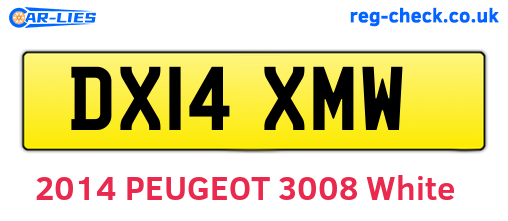 DX14XMW are the vehicle registration plates.