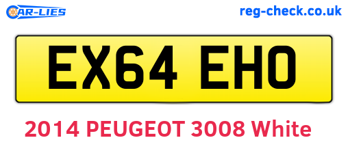 EX64EHO are the vehicle registration plates.