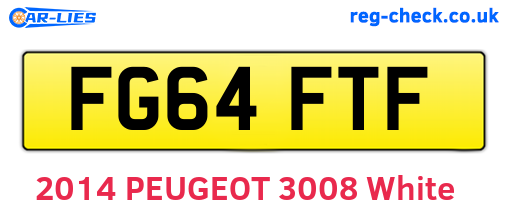 FG64FTF are the vehicle registration plates.