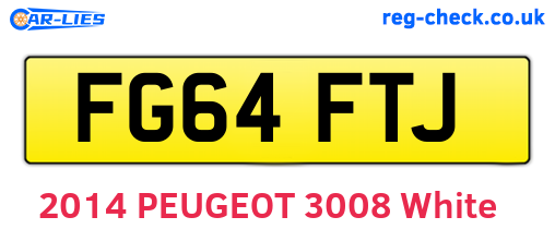 FG64FTJ are the vehicle registration plates.