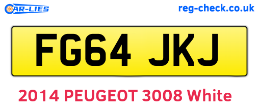 FG64JKJ are the vehicle registration plates.
