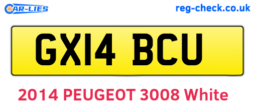 GX14BCU are the vehicle registration plates.