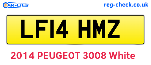 LF14HMZ are the vehicle registration plates.