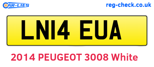 LN14EUA are the vehicle registration plates.