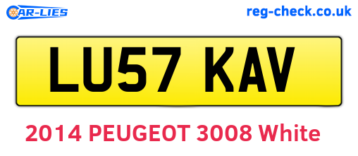 LU57KAV are the vehicle registration plates.