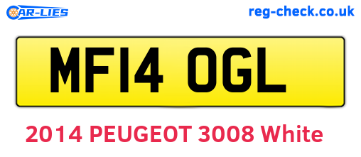 MF14OGL are the vehicle registration plates.