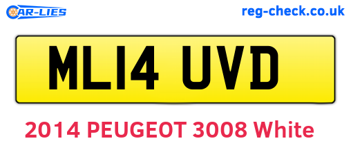 ML14UVD are the vehicle registration plates.
