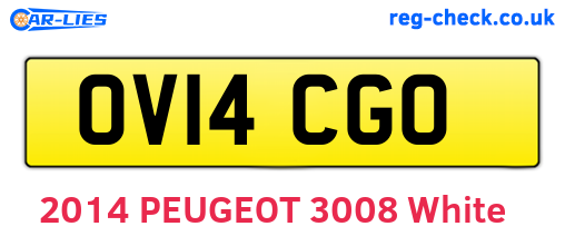 OV14CGO are the vehicle registration plates.