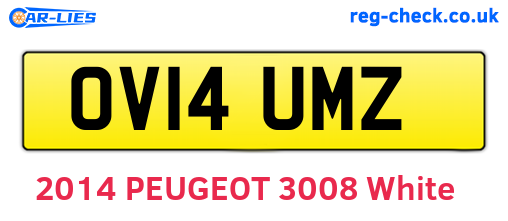 OV14UMZ are the vehicle registration plates.