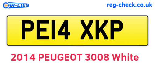 PE14XKP are the vehicle registration plates.