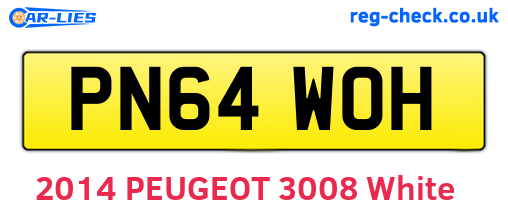 PN64WOH are the vehicle registration plates.