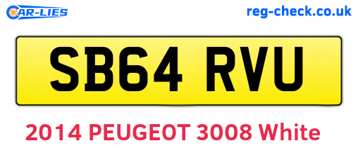 SB64RVU are the vehicle registration plates.