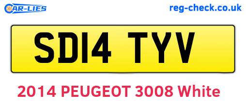 SD14TYV are the vehicle registration plates.