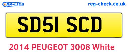 SD51SCD are the vehicle registration plates.