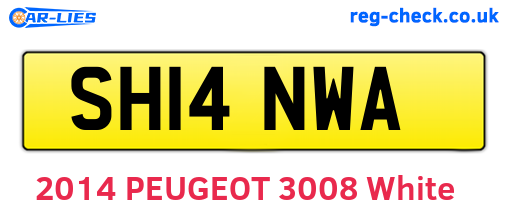 SH14NWA are the vehicle registration plates.