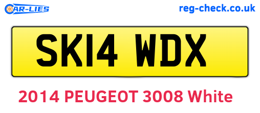 SK14WDX are the vehicle registration plates.