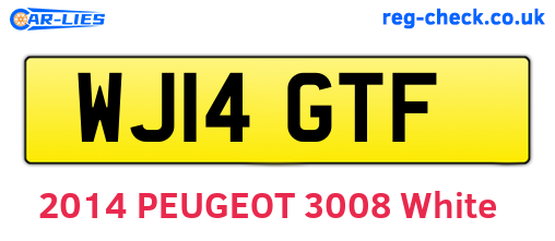 WJ14GTF are the vehicle registration plates.