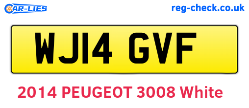 WJ14GVF are the vehicle registration plates.