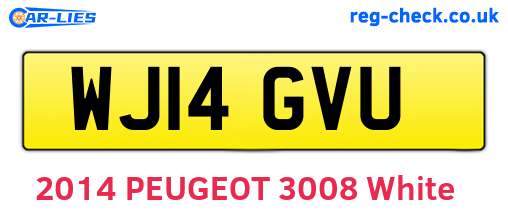 WJ14GVU are the vehicle registration plates.