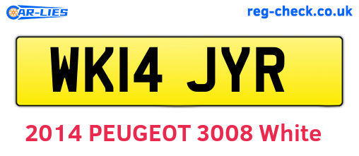 WK14JYR are the vehicle registration plates.