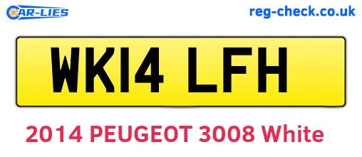 WK14LFH are the vehicle registration plates.