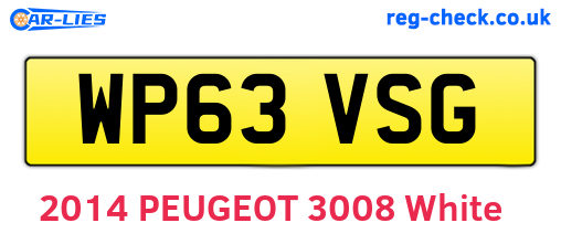 WP63VSG are the vehicle registration plates.